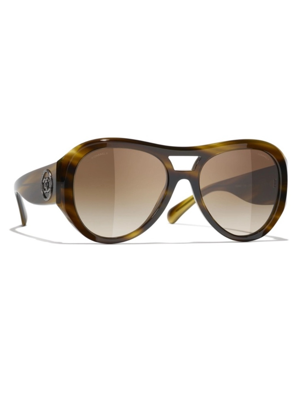 LIKE NEW Chanel Pilot Tortoise Sunglasses CH5508A